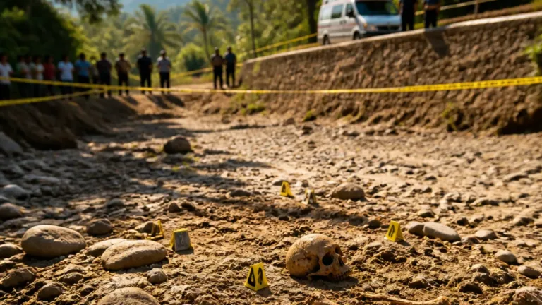 Penemuan Tengkorak di Sungai Cikole Sukabumi, Polisi Amankan TKP dan Bawa Sisa Jenazah ke RSUD
