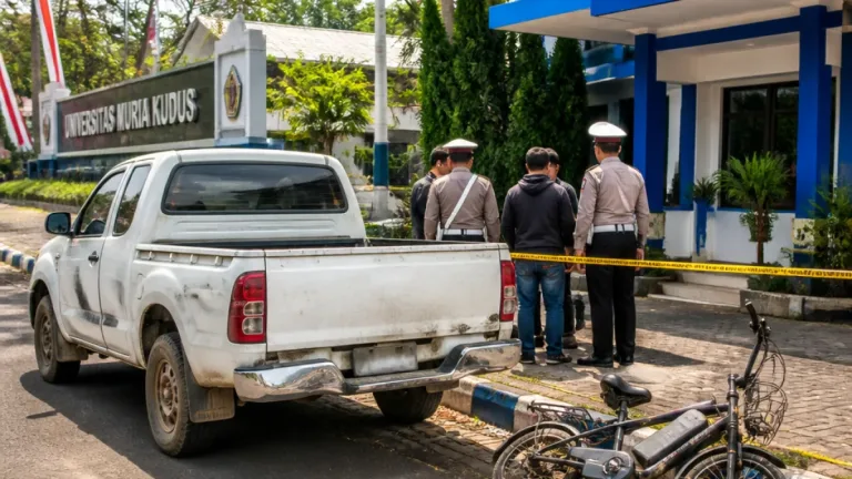 Pengemudi pikap pelaku tabrak lari di Jalan Kampus UMK Kudus menyerahkan diri