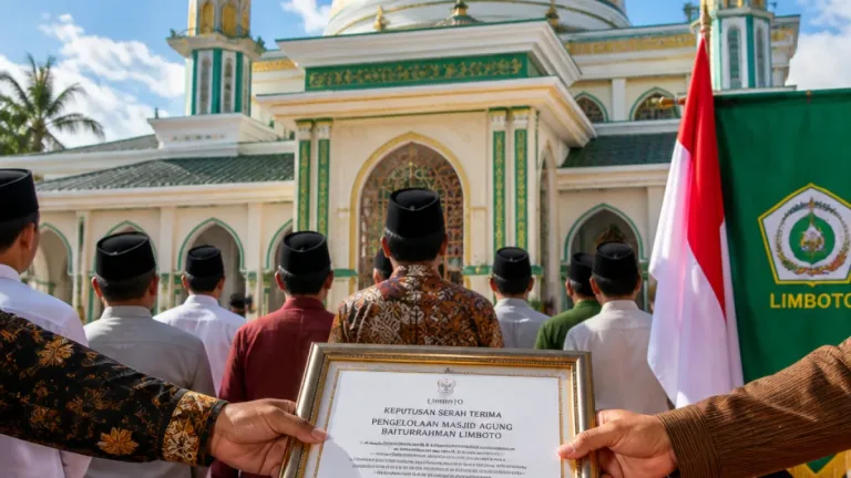 Pengurus Baru Masjid Agung Baiturrahman Limboto Diminta Perkuat Pelayanan Jamaah