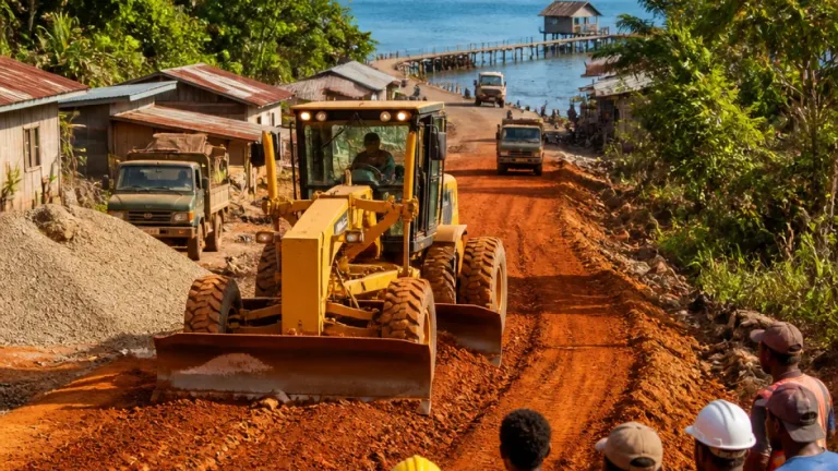 Perusahaan Sawit Perkeras Jalan 6 Km ke Pelabuhan Desa Miri untuk Dorong Aktivitas Ekonomi
