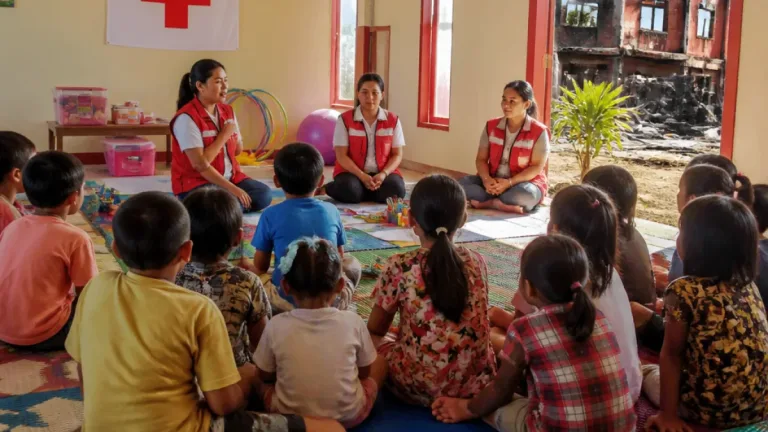 PMI Ambon Berikan Dukungan Psikososial untuk Sekitar 120 Anak Korban Kebakaran di Patahuwe
