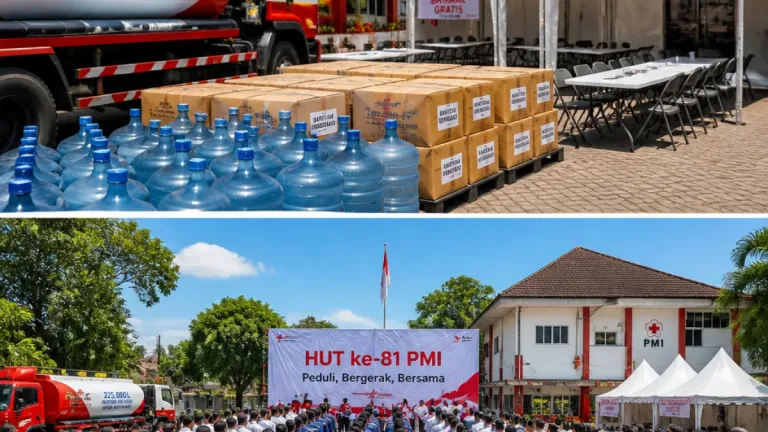 PMI Banyuwangi Perkuat Layanan Sosial HUT ke-81: Droping Air, Sembako, dan Operasi Katarak