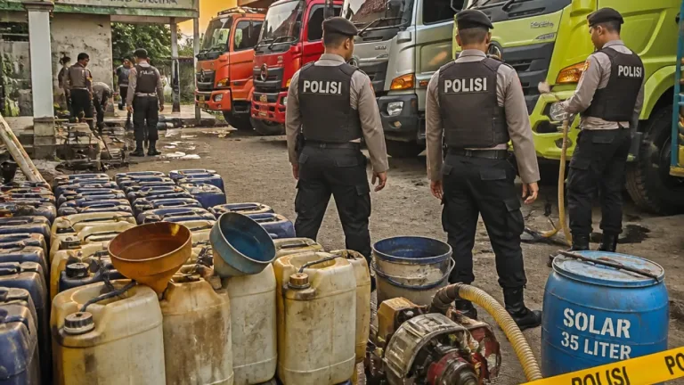 Polda Banten Tangkap Dua Tersangka Penimbun Solar Subsidi di Serang