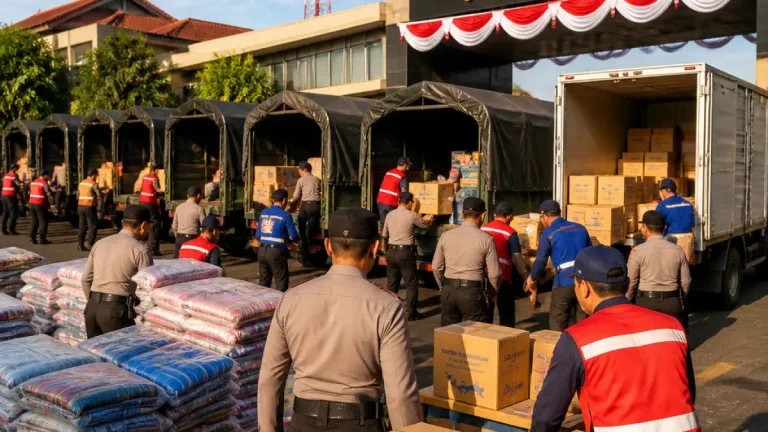 Polda Jateng Berangkatkan 10 Truk Bantuan untuk Korban Gempa dan Tsunami NTT