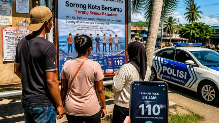 Polda PBD Ajak Warga Sorong Tolak Provokasi dan Hoaks demi Persatuan