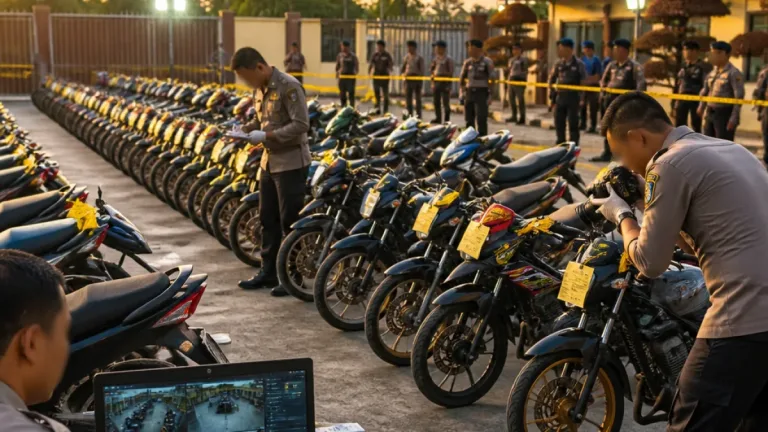 Polda Riau Ungkap Sindikat Curanmor, Puluhan Motor Diduga Dikirim ke Pasaman Barat