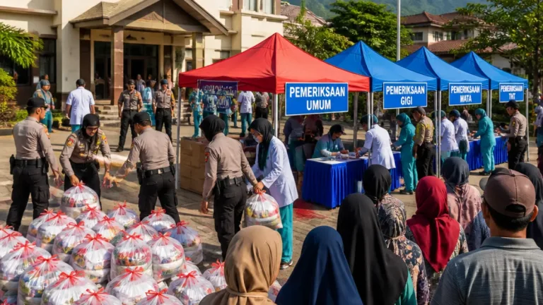 Polda Sulteng Gelar Bakti Kesehatan dan Bagikan 1.300 Paket Sembako untuk Warga Palu