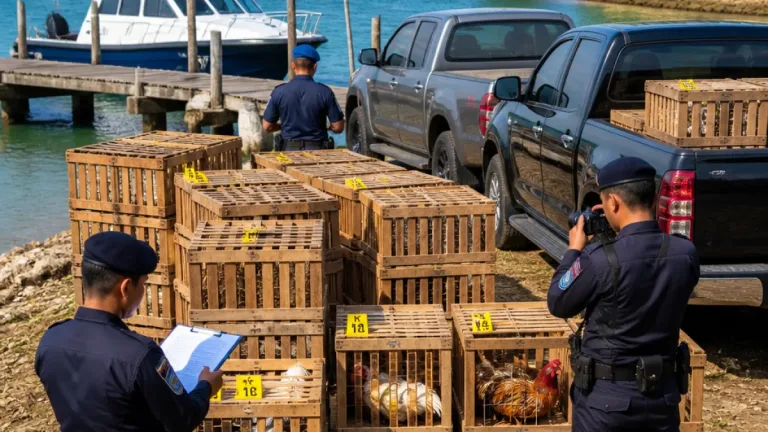 Polisi Batam Tangkap Tiga Tersangka Kasus Penyelundupan 51 Ayam Bangkok dari Malaysia