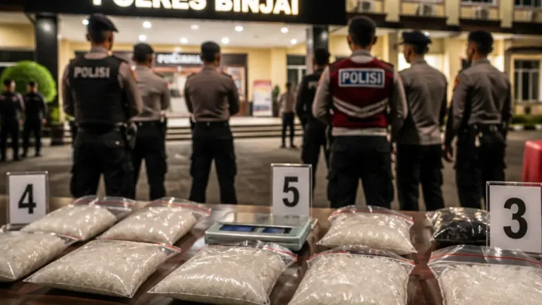 Polres Binjai Tangkap 20 Tersangka dalam 18 Perkara Narkoba, Sita 250,86 gram sabu