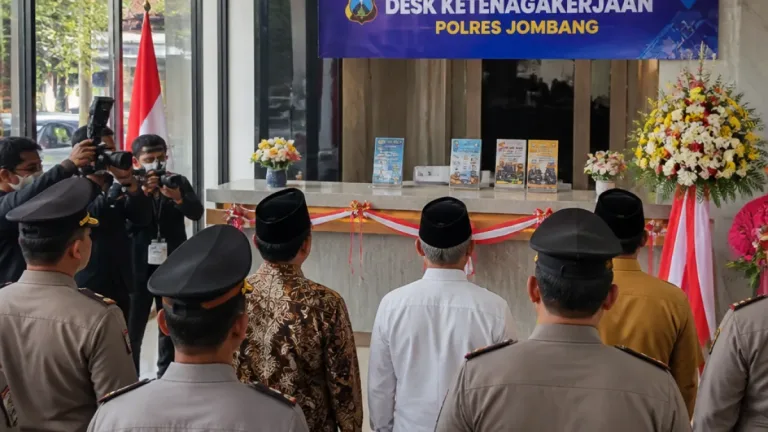 Polres Jombang Jadi Pusat Peluncuran Desk Ketenagakerjaan; Akses Aduan Buruh Diperluas