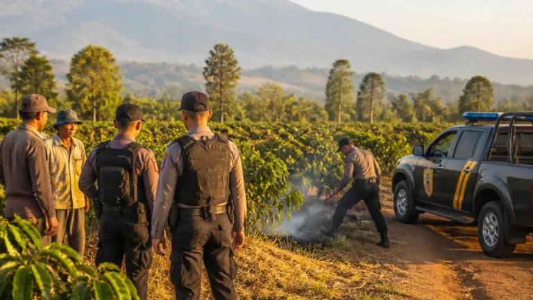 Polres Perkuat Patroli di Kebun Kopi Pagar Alam untuk Cegah Pencurian dan Karhutla