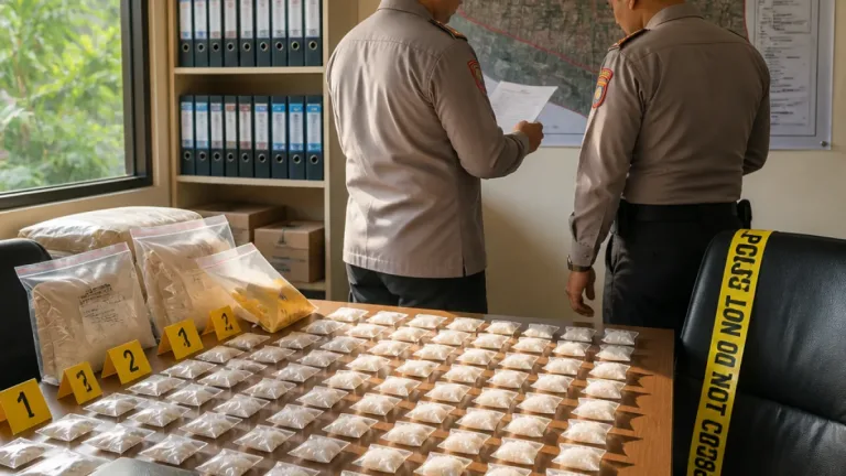 Polres Probolinggo Gulung Sindikat Sabu; 56 Paket Senilai Berat 19,14 Gram Disita
