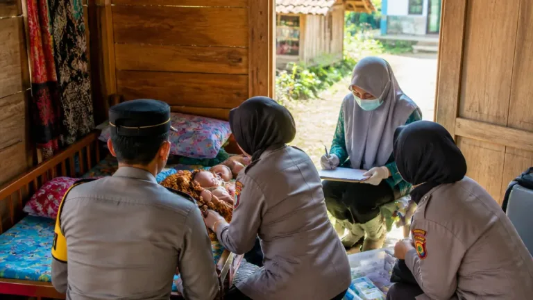 Polres Sukabumi Dampingi Penanganan Bayi Stunting 11 Bulan di Cikidang