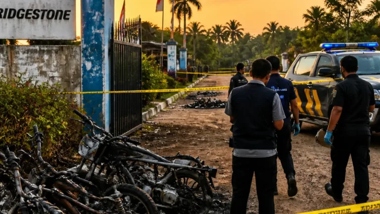 Polres Tebing Tinggi Amankan Terduga Pelaku Pembakaran di Areal PT Bridgestone
