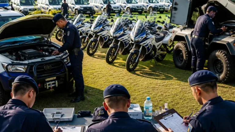 Polresta Cilacap Periksa Kesiapan Seluruh Kendaraan Dinas untuk Operasional