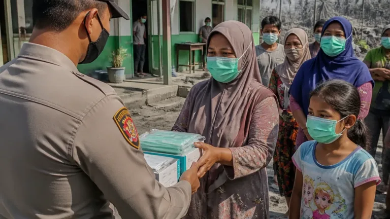 Polresta Imbau Warga Karawang Waspadai Sebaran Abu Vulkanik Anak Krakatau