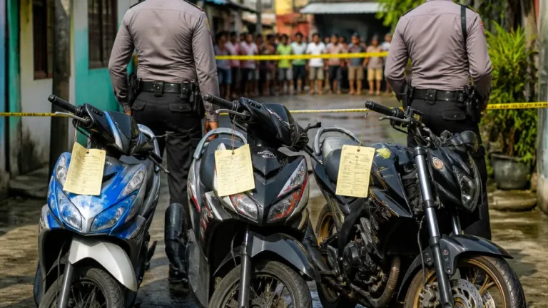 Polresta Manado Amankan Diduga Pelaku Curanmor, Tiga Motor Disita di Malalayang