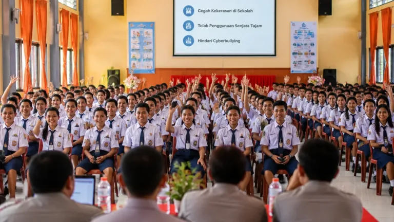 Polresta Manado Edukasi 58 Pelajar SMPN 16 untuk Cegah Kenakalan Remaja