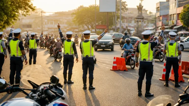 Polsek Cimahi Selatan Kawal Gatur Pagi untuk Kelancaran Aktivitas Warga Cimahi