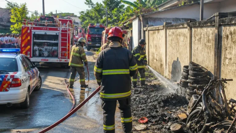Prabumulih: Respons Cepat Petugas Padamkan Kebakaran di Halaman Rumah Sidogede