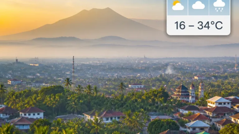 Prakiraan Cuaca Jambi 2 September 2026: Udara Kabur Dominan, Suhu 16–34°C