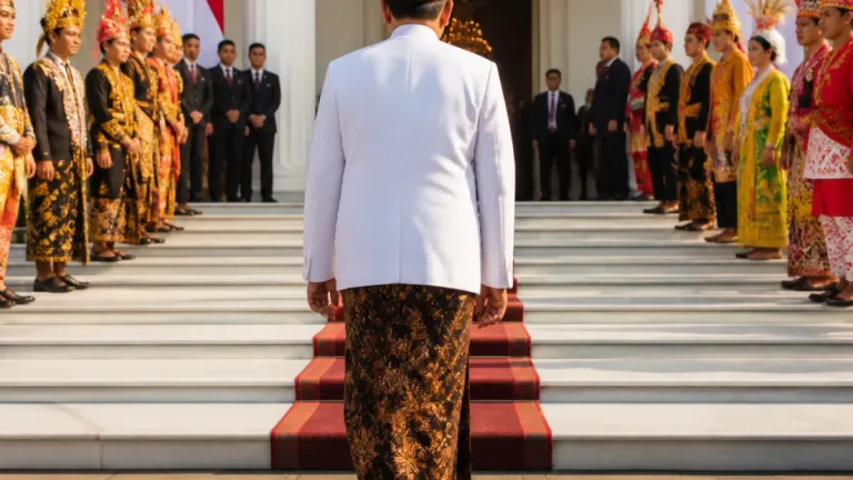 Presiden Jokowi Mengenakan Pakaian Adat Bali pada Upacara HUT ke-81 RI