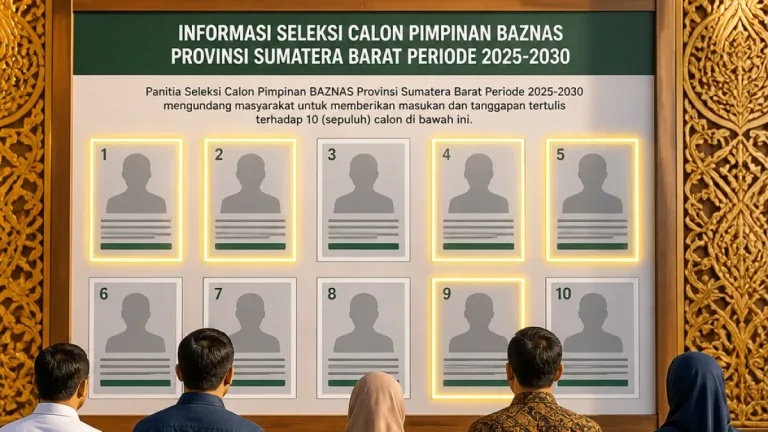 Provinsi Sumbar Umumkan 10 Calon Pimpinan Baznas, Hanya 5 Pos Tersedia