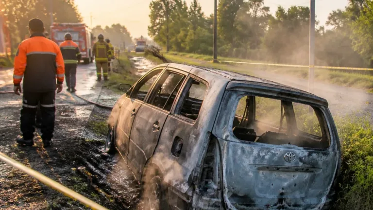 Rem Diduga Bermasalah, Innova Terbakar di Jalan Lingkar Salatiga