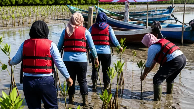 Restorasi Mangrove 1.200 Ha di Indragiri Hilir Dorong Keterlibatan Perempuan