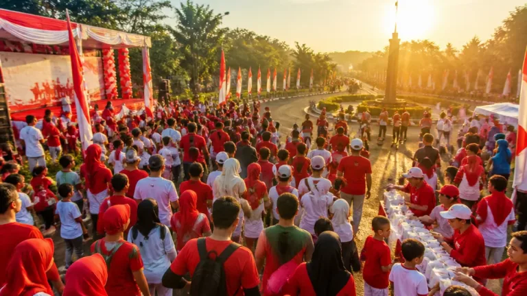 Ribuan Warga dan Anak RA Merah Putih Meriahkan Jalan Sehat di Bengkulu