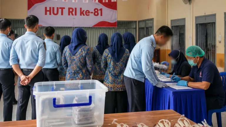 Rutan Padang Panjang Kumpulkan 12 Kantong Darah dalam Rangka HUT RI ke-81