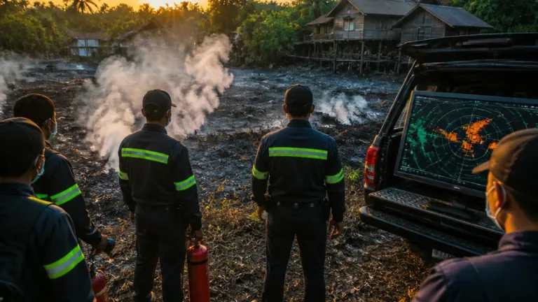 Satgas Karhutla Jambi Tangkap Seorang Tersangka Pembakaran Lahan di Sungai Gelam
