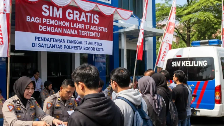 Satlantas Polresta Bogor Tawarkan Pembuatan SIM Gratis untuk Warga Bernama Agus