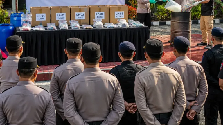 Satresnarkoba Musnahkan Sabu dan Ekstasi, 7 Perkara Dibongkar di Palangka Raya