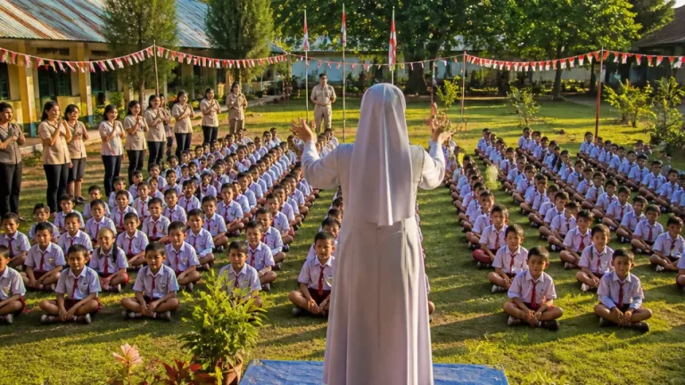SD Maria Goretti Sungailiat Perkuat Disiplin dan Iman Lewat Morning Blessing