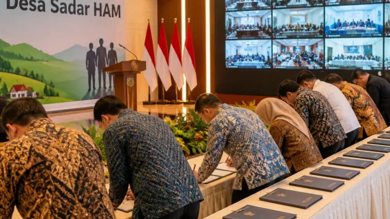 Sepuluh Penggerak HAM Sulsel-Sultra Tandatangani Kontrak untuk Program Desa Sadar HAM