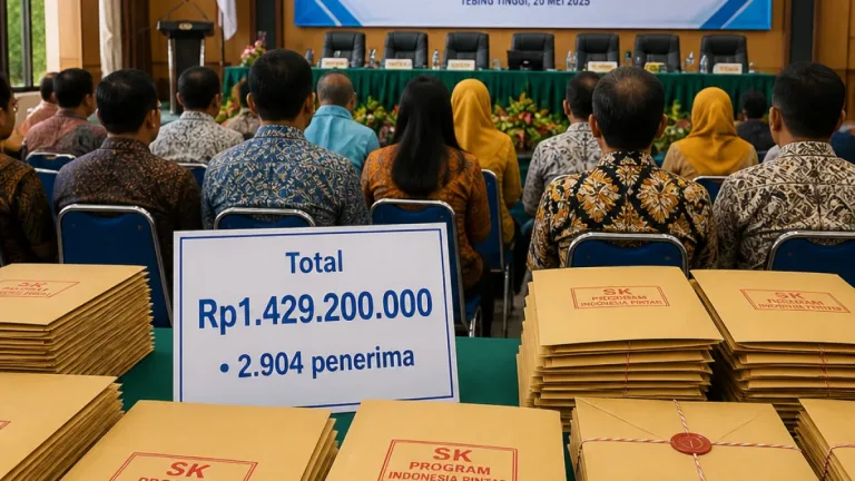 Tebing Tinggi Serahkan SK Program Indonesia Pintar: Rp1,43 M untuk 2.904 Siswa