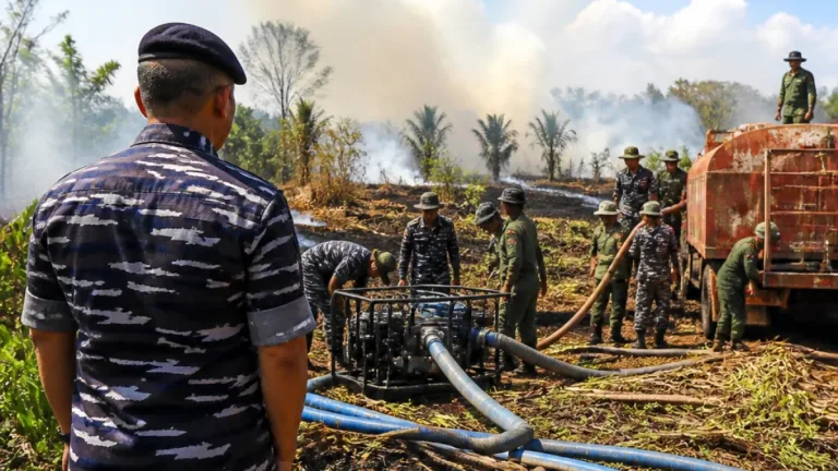 Tinjauan Dankodaeral XIII ke Lokasi Karhutla di Banjar: Tantangan Lahan Gambut Saat Kemarau