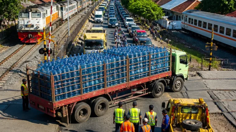 Truk Mogok Tutupi Perlintasan Rel di Madiun, Empat KA Alami Keterlambatan