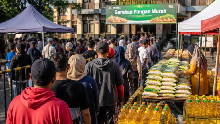 Warga Cimahi Memadati Mapolres untuk Gerakan Pangan Murah: Beras dan Minyak Jadi Primadona