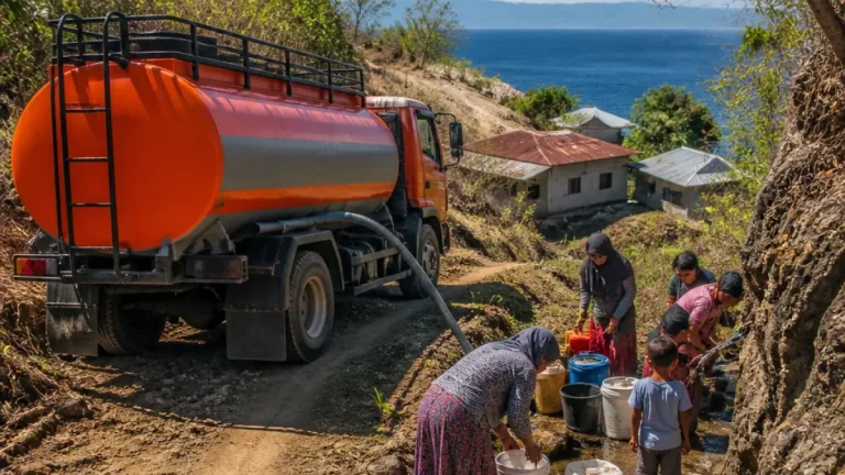 Warga Gurabunga Tidore Andalkan Mata Air Ake Goa dan Truk Tangki Hadapi Kekeringan