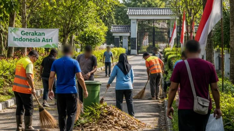 Warga Padang Panjang Barat Gotong Royong Bersihkan Akses ke TMP Jelang HUT ke-81