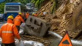 Heavy rain persists in Himachal; orange alert for seven districts, 105 roads remain blocked