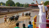 Kambala debuts at Mysuru Dasara amid objections; minister flags off races in Sathagalli
