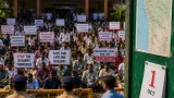 Mangaluru rail region transfer row: UDF stages satyagraha in Palakkad, alleges political motive