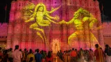 Siliguri pandal recreates Hawa Mahal with 50x80 ft laser show depicting Shiv Tandav