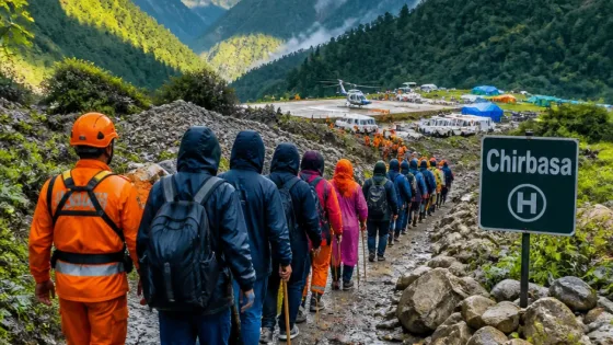 Around 1,500 Pilgrims Evacuated After Landslide Blocks Kedarnath Trek near Chirbasa