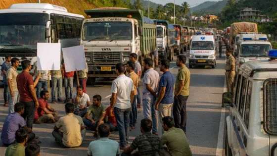 Assam drivers continue Jorabat blockade for second day, traffic to Meghalaya disrupted