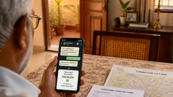 Coimbatore retiree loses ₹98 lakh in ‘digital arrest’ cyber scam, police probe under way