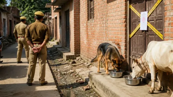 Gorakhpur: Homes of accused in contractor killing locked; police caring for abandoned dog, cow